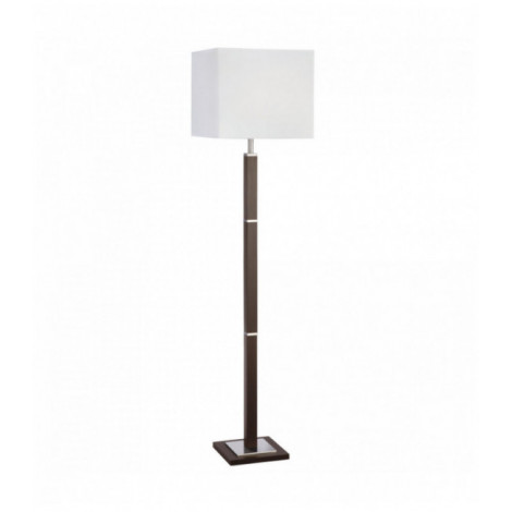 Lampadaire waverley 1 ampoule bois brun / inox rectangulaire|Lampadaire|Luminaire Center