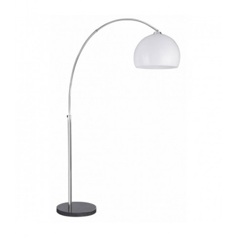 Lampadaire 1 ampoule Arcs, en chrome, marbre noir et thermoplastique blanc|Lampadaire|Luminaire Center