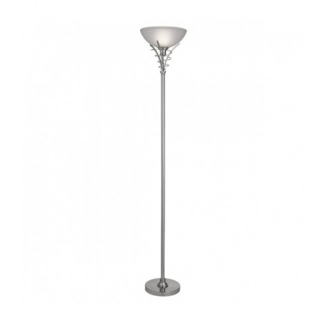 Lampadaire Uplighters, en argent satiné et verre opale|Lampadaire|Luminaire Center