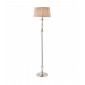 Lampadaire Polina, nickel et cristal, abat-jour beige|Lampadaire|Luminaire Center
