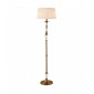 Lampadaire Polina, laiton antique et cristal, abat-jour beige|Lampadaire|Luminaire Center