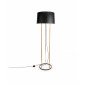 Lampadaire Premium, cuivre, avec abat-jour noir|Lampadaire|Luminaire Center
