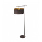 Lampadaire Balance, laiton poli, avec abat-jour marron|Lampadaire|Luminaire Center