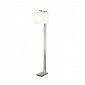 Lampadaire Belmont, nickel brossé, abat-jour blanc|Lampadaire|Luminaire Center