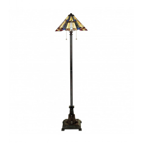 Lampadaire Inglenook, bronze et verre Tiffany|Lampadaire|Luminaire Center
