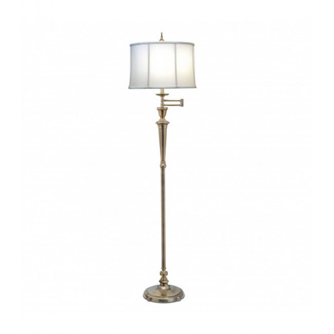 Lampadaire Arlington, laiton bruni, avec abat-jour blanc cassé|Lampadaire|Luminaire Center