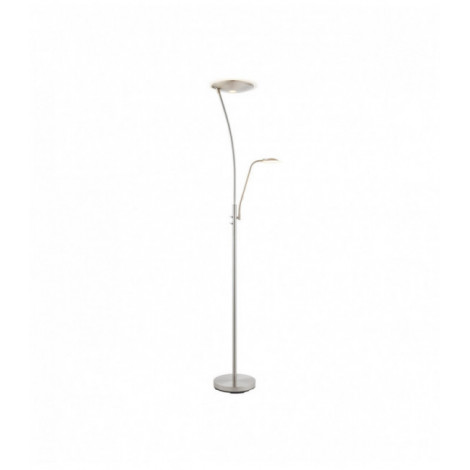 Lampadaire Alassio avec liseuse, chrome satiné et plastique|Lampadaire|Luminaire Center
