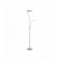 Lampadaire Alassio avec liseuse, chrome satiné et plastique|Lampadaire|Luminaire Center