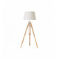 Lampadaire Tripod, teck et nickel brillant, sans abat-jour|Lampadaire|Luminaire Center