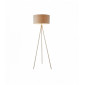 Lampadaire Tri, nickel mat, avec abat-jour|Lampadaire|Luminaire Center