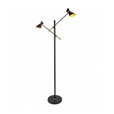 Lampadaire Diablo, noir et or, 2 ampoules|Lampadaire|Luminaire Center
