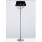 Lampadaire Olivia avec Abat jour noir 3 Ampoules chrome poli/cristal|Lampadaire|Luminaire Center