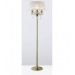 Lampadaire Olivia avec Abat jour blanc 3 Ampoules laiton antique/cristal|Lampadaire|Luminaire Center
