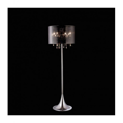 Lampadaire Trace avec ChromeAbat jour 4 Ampoules chrome poli//PVC/cristal|Lampadaire|Luminaire Center
