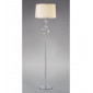 Lampadaire Willow avec Abat jour crème 1 Ampoule chrome poli/cristal|Lampadaire|Luminaire Center
