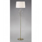 Lampadaire Willow avec Abat jour blanc 1 Ampoule laiton antique/cristal|Lampadaire|Luminaire Center