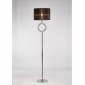 Lampadaire Florence rond avec Abat jour noir 1 Ampoule chrome poli/cristal|Lampadaire|Luminaire Center