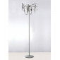 Lampadaire Cygnet 6 Ampoules chrome poli/verre noir/cristal|Lampadaire|Luminaire Center