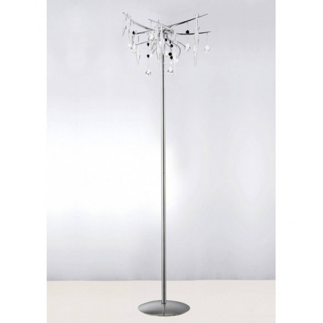 Lampadaire Cygnet 6 Ampoules chrome poli/blanc dépoli/cristal|Lampadaire|Luminaire Center