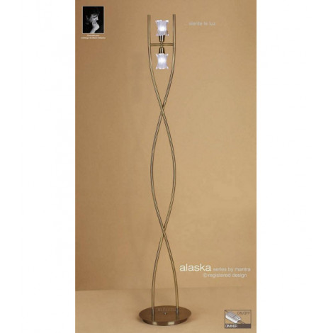 Lampadaire Alaska G9 2 Ampoules G9, laiton antique|Lampadaire|Luminaire Center