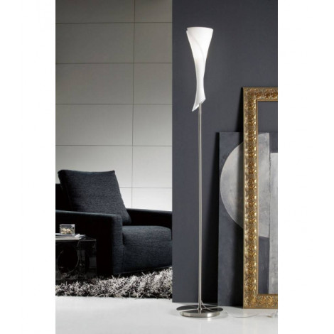 Lampadaire Zack 1 Ampoule E14, nickel satiné|Lampadaire|Luminaire Center