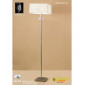Lampadaire Akira 3 Ampoules E27, laiton antique avec Abat jour crème|Lampadaire|Luminaire Center