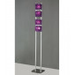 Lampadaire Tokio 4 Ampoules G9, Violet/chrome poli|Lampadaire|Luminaire Center