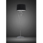 Lampadaire Mara 1 Ampoule E27, chrome poli avec Abat jour noir|Lampadaire|Luminaire Center