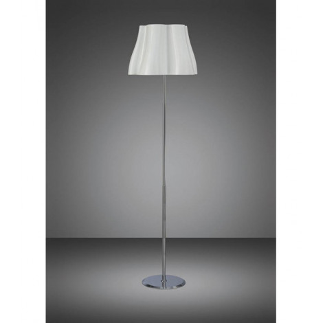 Lampadaire Miss 3 Ampoules E27, blanc brillant/chrome poli|Lampadaire|Luminaire Center