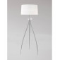 Lampadaire design Loewe 3 Ampoules chrome poli avec Abat jour blanc|Lampadaire|Luminaire Center