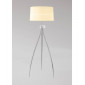 Lampadaire Loewe 3 Ampoules E27, chrome poli avec Abat jour blanc|Lampadaire|Luminaire Center