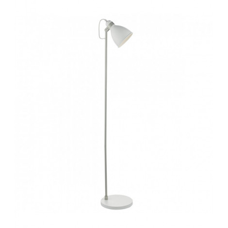 Lampadaire Frederick blanc et chrome satiné 1 ampoule|Lampadaire|Luminaire Center