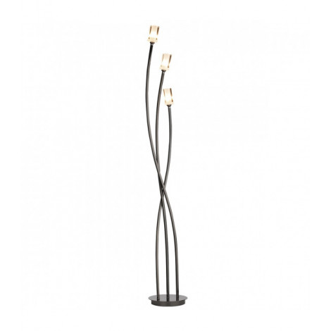 Lampadaire Morgan chrome noir et verre 3 ampoules|Lampadaire|Luminaire Center