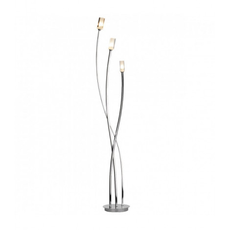 Lampadaire Morgan chrome poli et verre 3 ampoules|Lampadaire|Luminaire Center