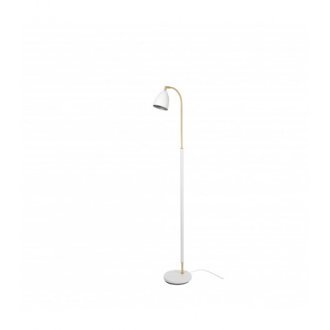 Lampadaire DELUXE en Métal et Blanc/Laiton Diamètre 9,8 Cm|Lampadaire|Luminaire Center