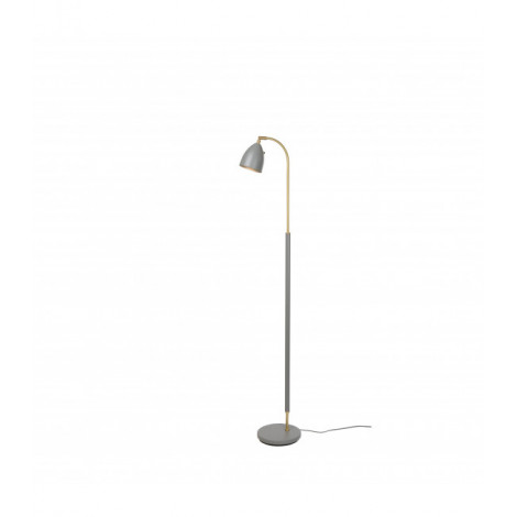 Lampadaire DELUXE en Métal et Gris chaud/Laiton Diamètre 9,8 Cm|Lampadaire|Luminaire Center