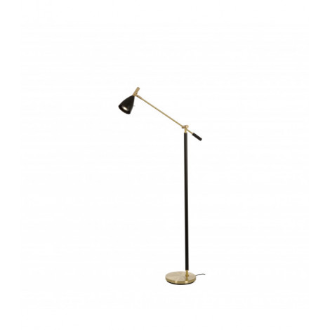 Lampadaire FRANK 2.0 en Métal et Noir / Laiton Diamètre 19,9 Cm|Lampadaire|Luminaire Center