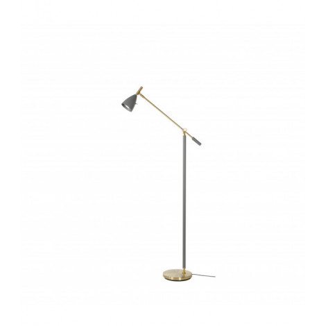 Lampadaire FRANK 2.0 en Métal et Gris chaud/Laiton Diamètre 19,9 Cm|Lampadaire|Luminaire Center