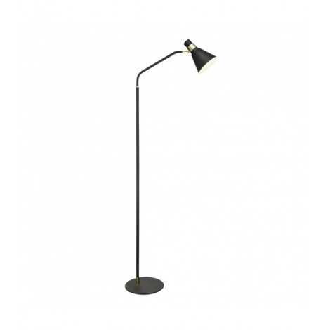 Lampadaire industriel et rétro Biagio Noir mat, doré|Lampadaire|Luminaire Center