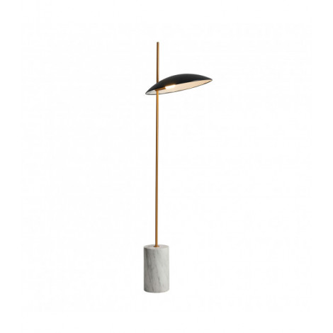 Lampadaire moderne Vilai Noir, doré, marbre|Lampadaire|Luminaire Center