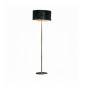 Lampadaire Hayfield en Tissu , Plaque en laiton antique mat et velours vert|Lampadaire|Luminaire Center