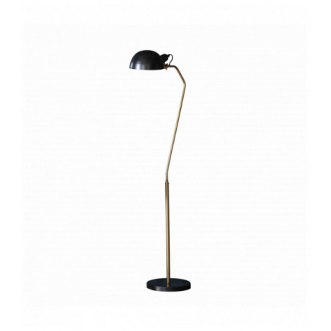 Lampadaire Largo en Acier , Noir satiné et peinture en laiton vieilli|Lampadaire|Luminaire Center