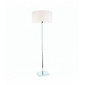Lampadaire Norton Cylinder en Acier , Plaque chromée et tissu blanc vintage|Lampadaire|Luminaire Center