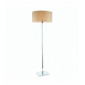 Lampadaire Norton Cylinder en Acier , Plaque chromée et tissu taupe|Lampadaire|Luminaire Center