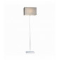 Lampadaire Norton Rectangular en Acier , Plaque chromée et tissu gris|Lampadaire|Luminaire Center