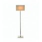 Lampadaire Norton Rectangular en Acier , Plaque de nickel mat et tissu gris|Lampadaire|Luminaire Center