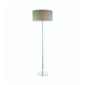 Lampadaire Owen Cylinder en Acier , Plaque chromée et tissu gris|Lampadaire|Luminaire Center