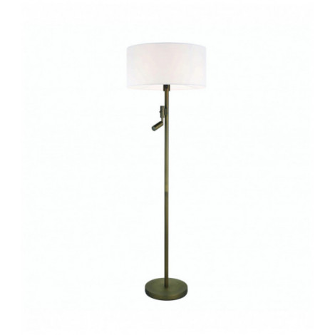 Lampadaire Owen Cylinder en Acier , tissu blanc vintage|Lampadaire|Luminaire Center