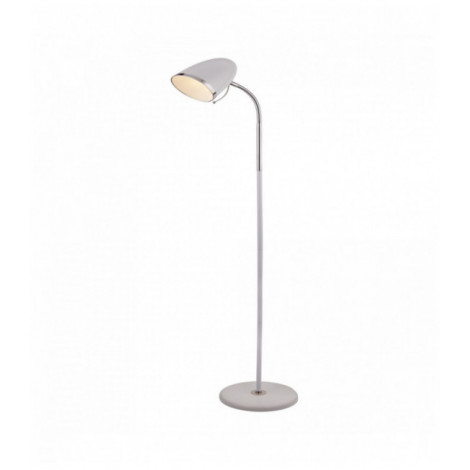 Lampadaire boston blanc et chrome|Lampadaire|Luminaire Center
