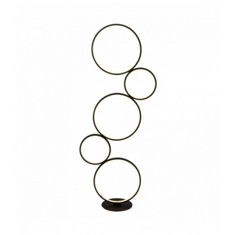 Lampadaire cirque 5 ampoules led anneau, noir mat|Lampadaire|Luminaire Center